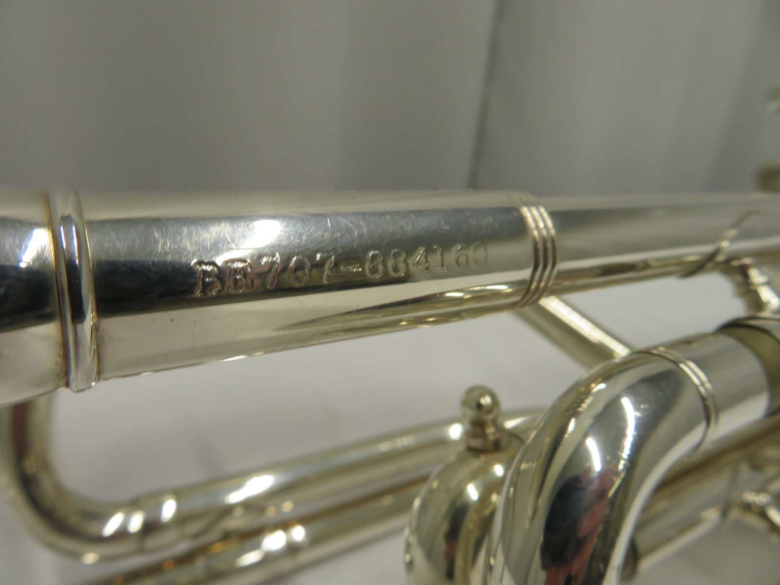 Besson International BE707 fanfare trumpet with case. Serial number: 884160. - Image 8 of 17