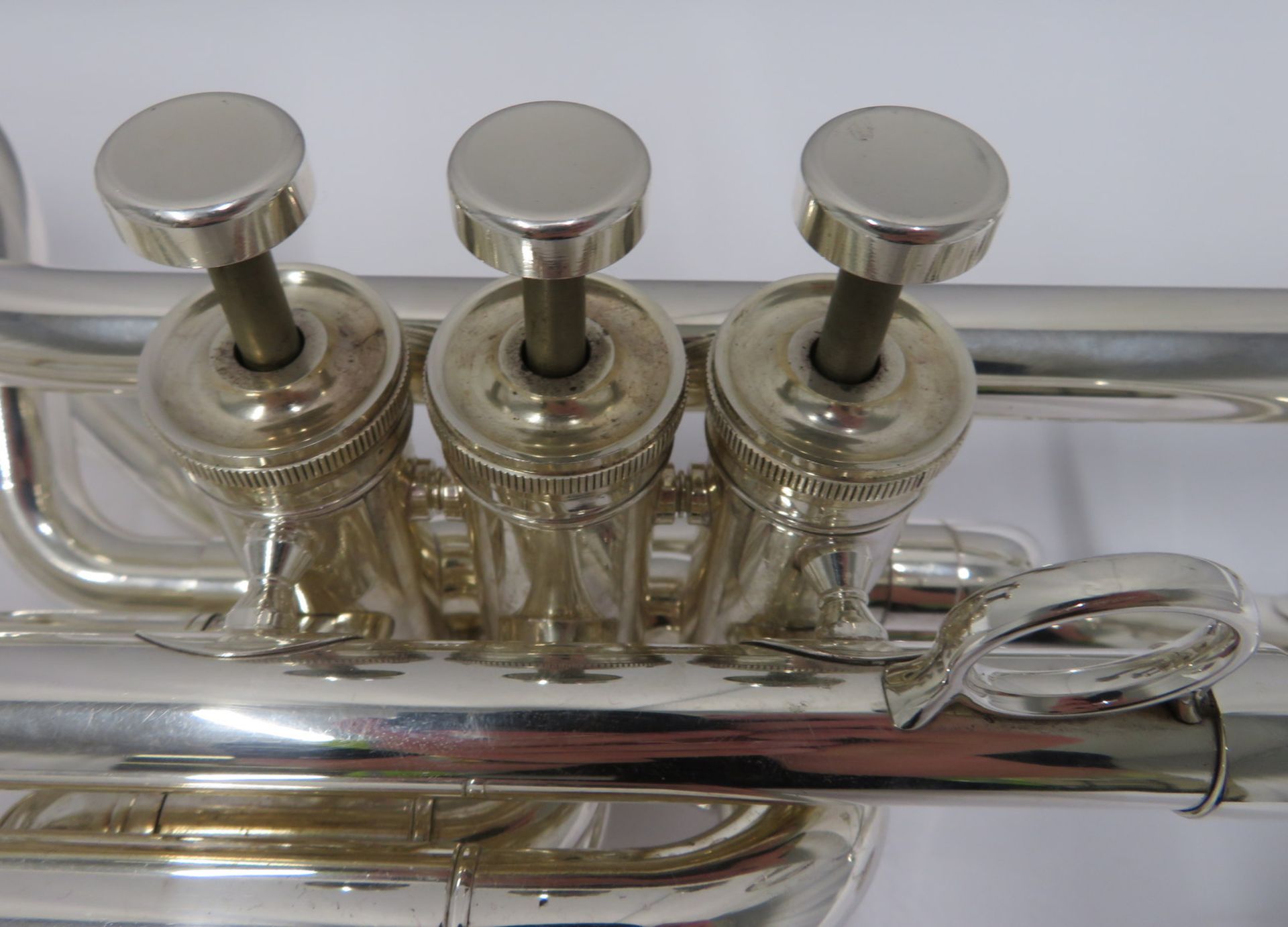 Besson International BE708 fanfare trumpet with case. Serial number: 887800. - Image 6 of 14