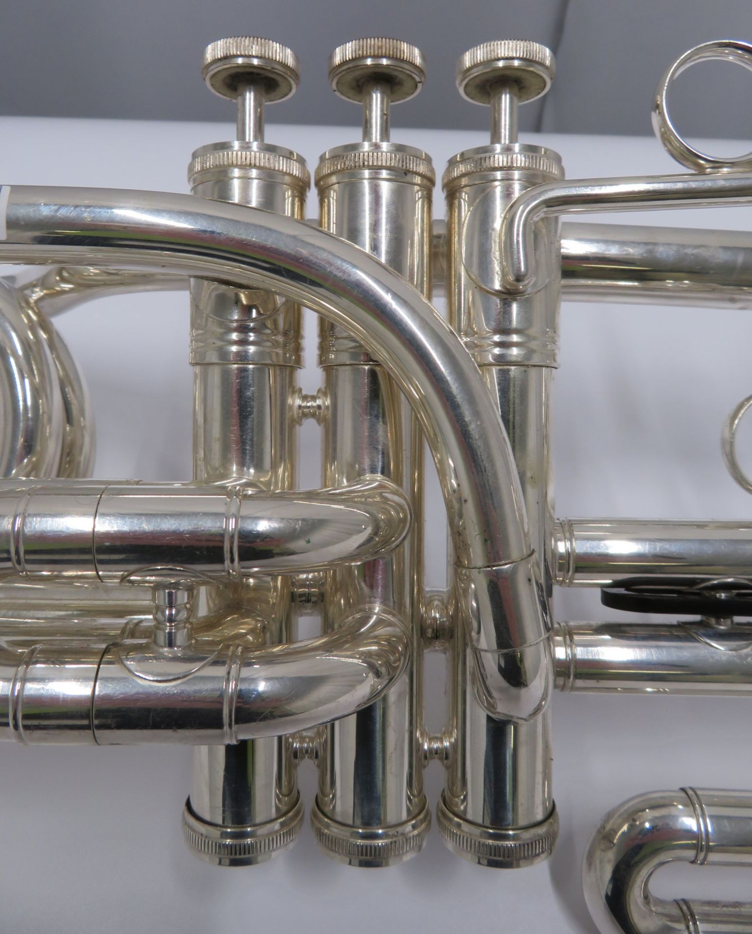 Smith-Watkins fanfare trumpet with case. Serial number: 33104. - Image 7 of 17