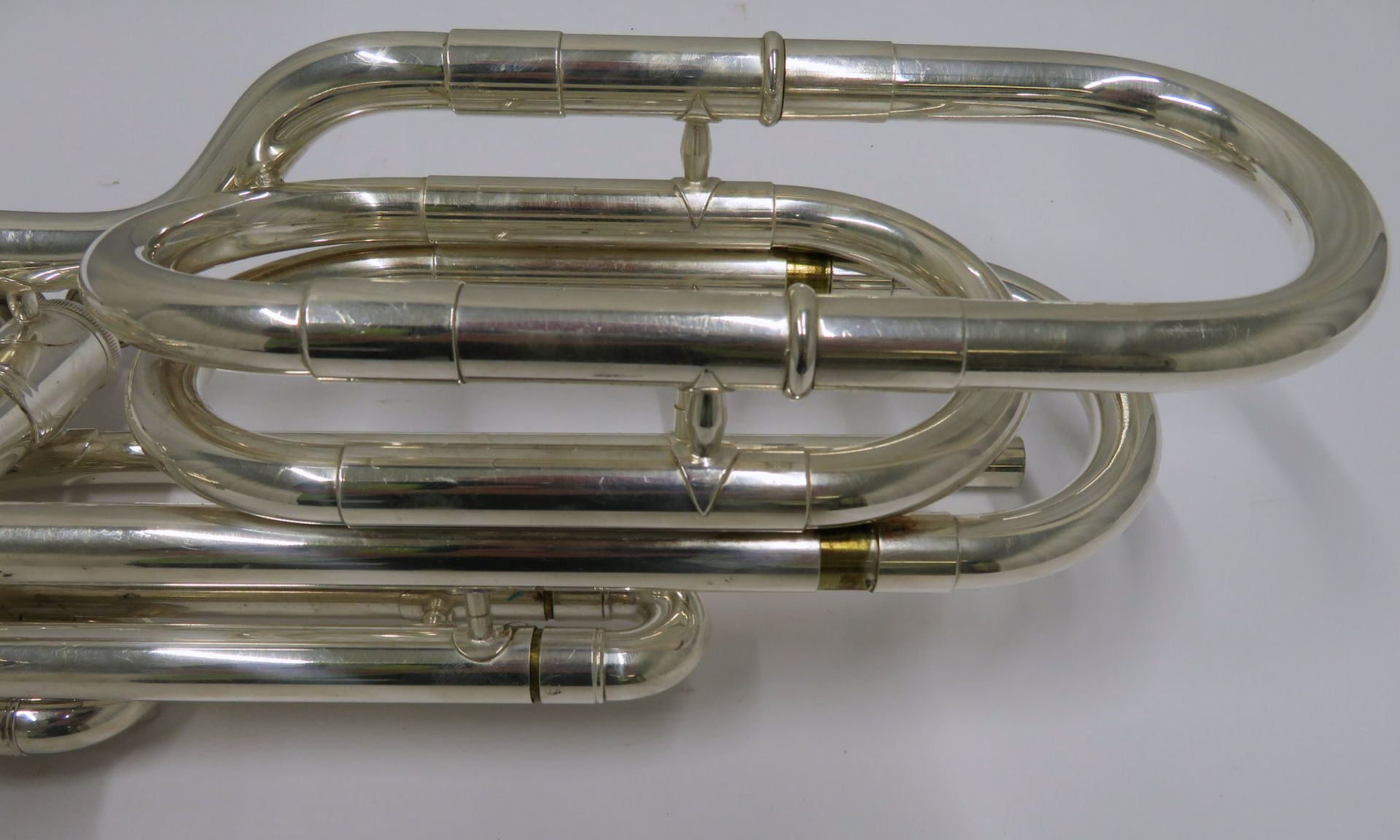 Smith-Watkins fanfare trumpet with case. Serial number: 33104. - Image 14 of 17