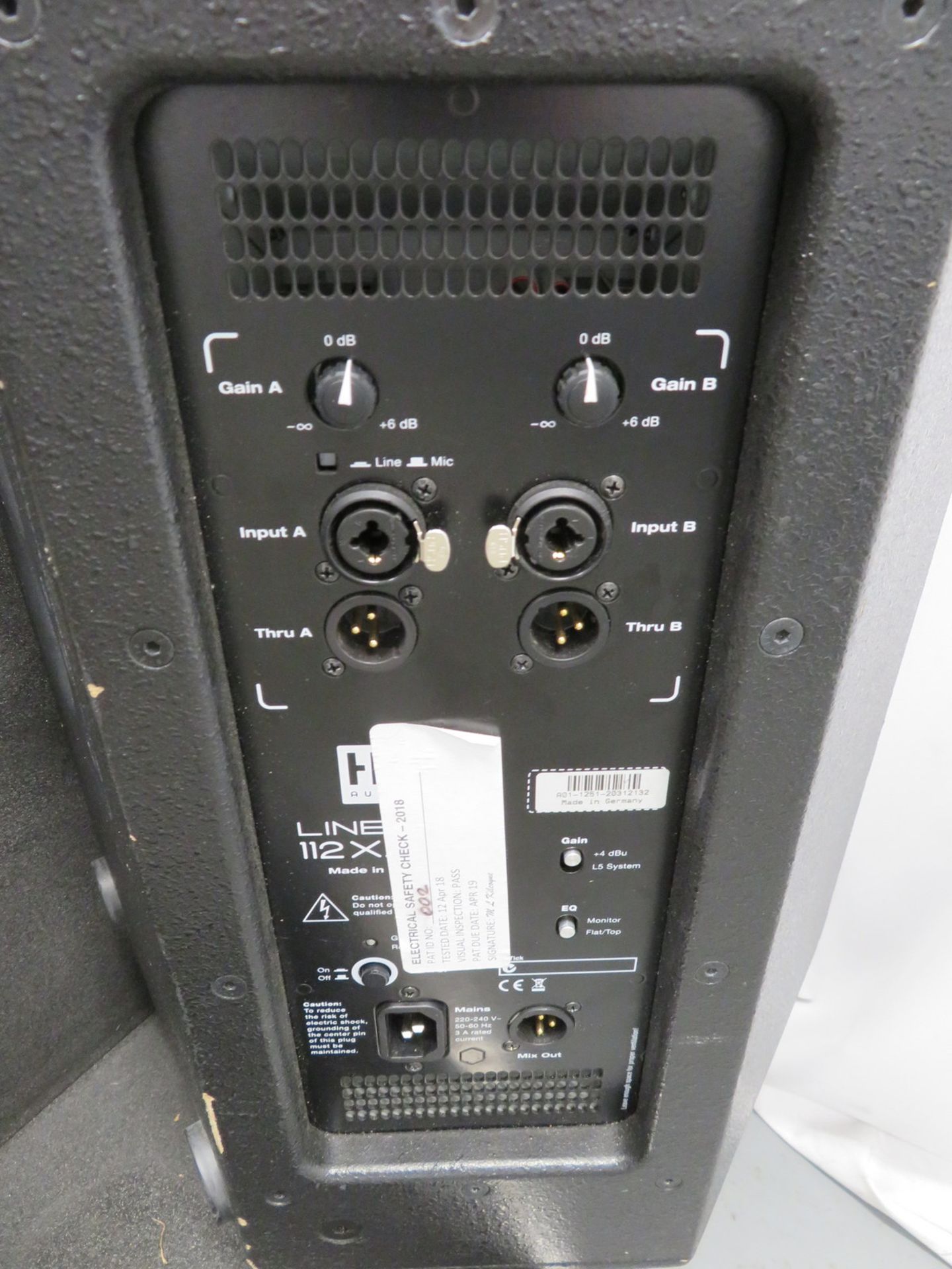 2x HK Audio 112XA monitor speakers. Serial numbers: 20312080 & 20312132. - Image 5 of 8