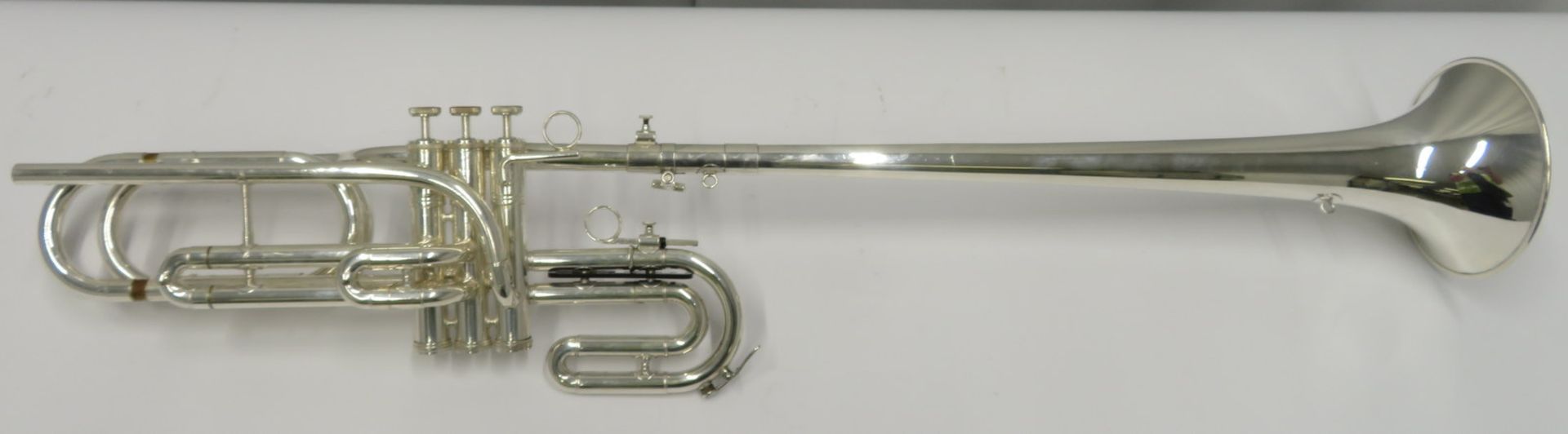 Smith-Watkins fanfare trumpet with case. Serial number: 33104. - Image 3 of 17