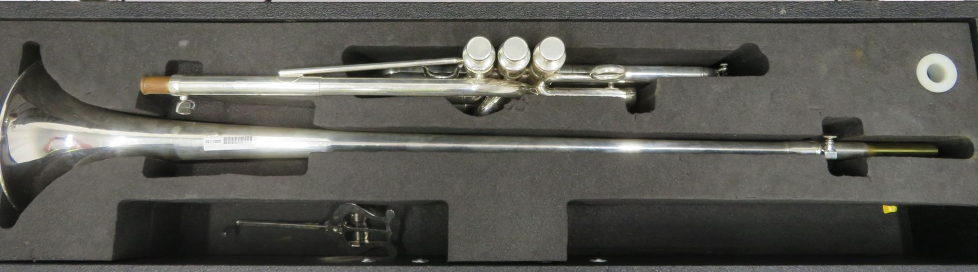 Smith-Watkins fanfare trumpet with case. Serial number: 696. - Image 2 of 15