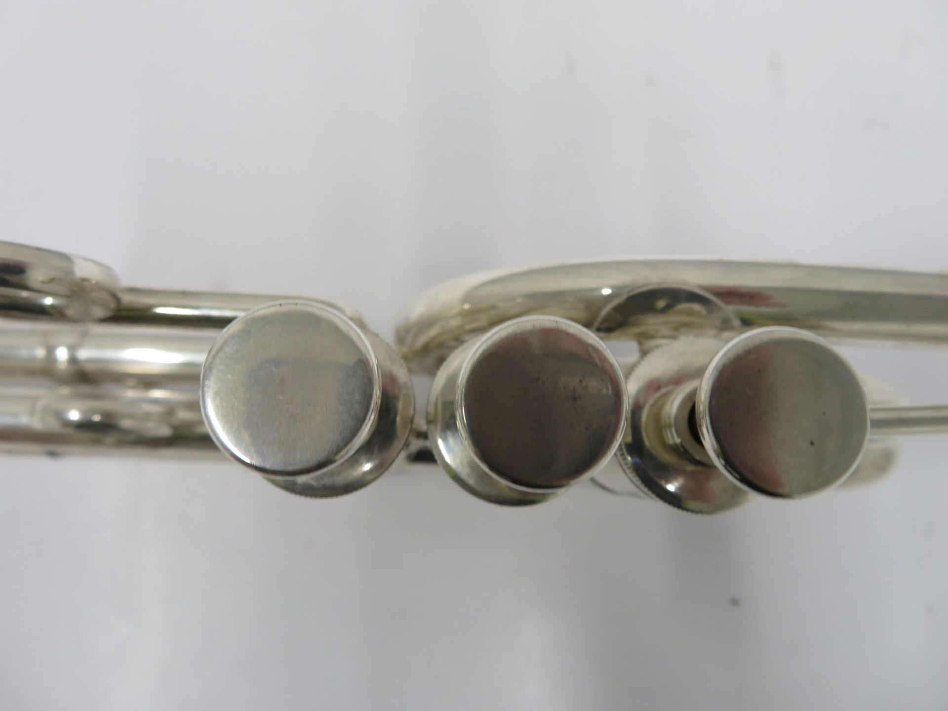 Smith-Watkins fanfare trumpet with case. Serial number: 787. - Image 10 of 14