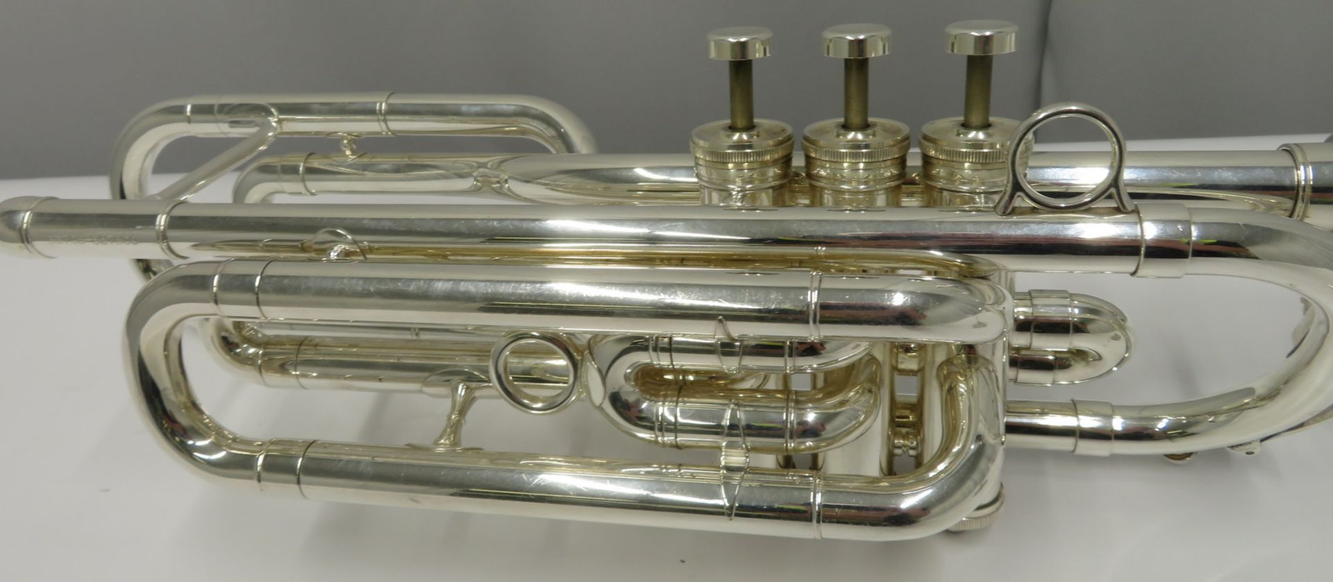Besson International BE708 fanfare trumpet with case. Serial number: 887800. - Image 5 of 14
