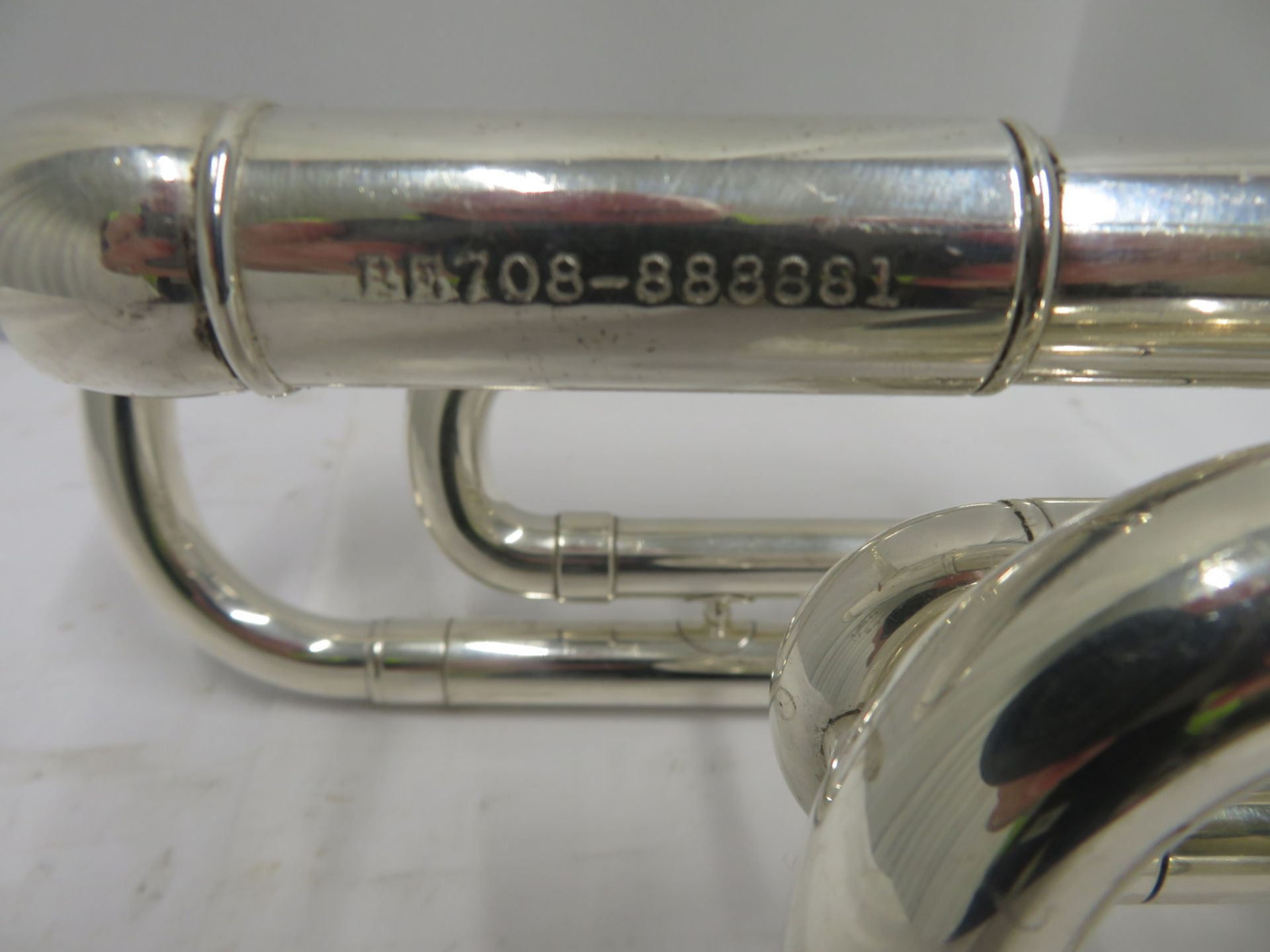 Besson International BE708 fanfare trumpet with case. Serial number: 888881. - Image 14 of 15