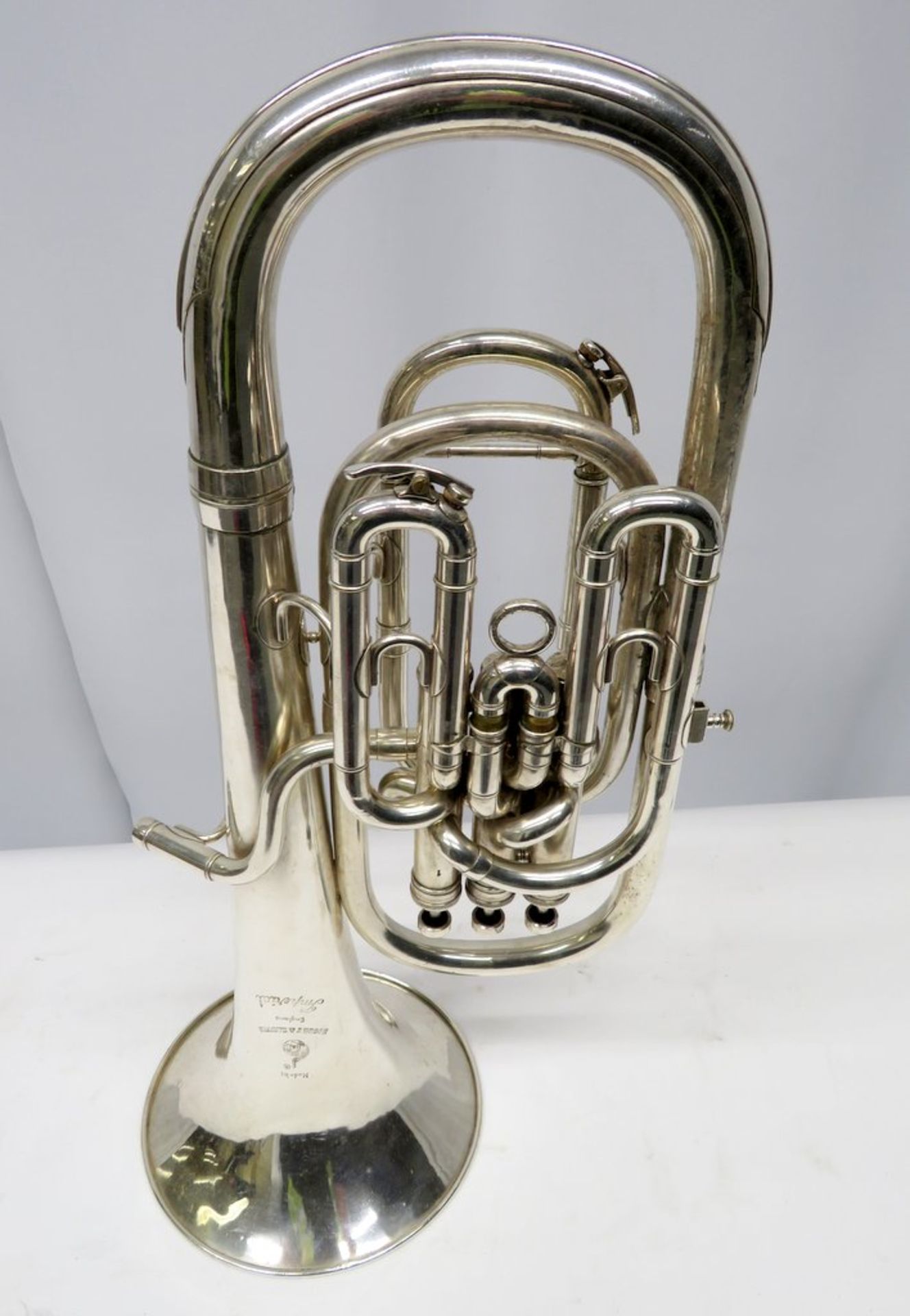 Boosey & Hawkes Imperial Baritone sax horn with case. Serial number: 458044. - Image 5 of 12