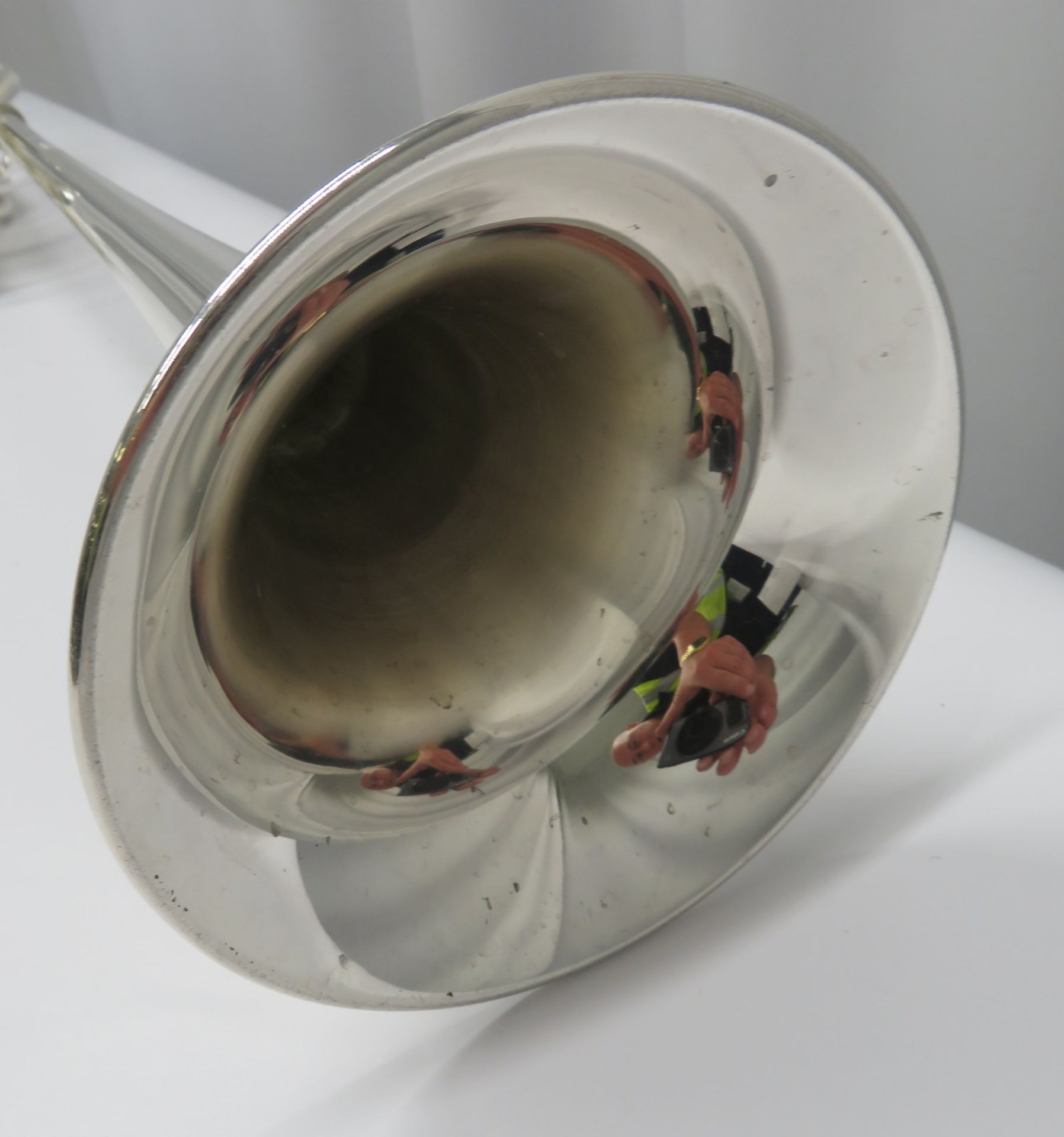 Besson International BE707 fanfare trumpet with case. Serial number: 884160. - Image 12 of 17