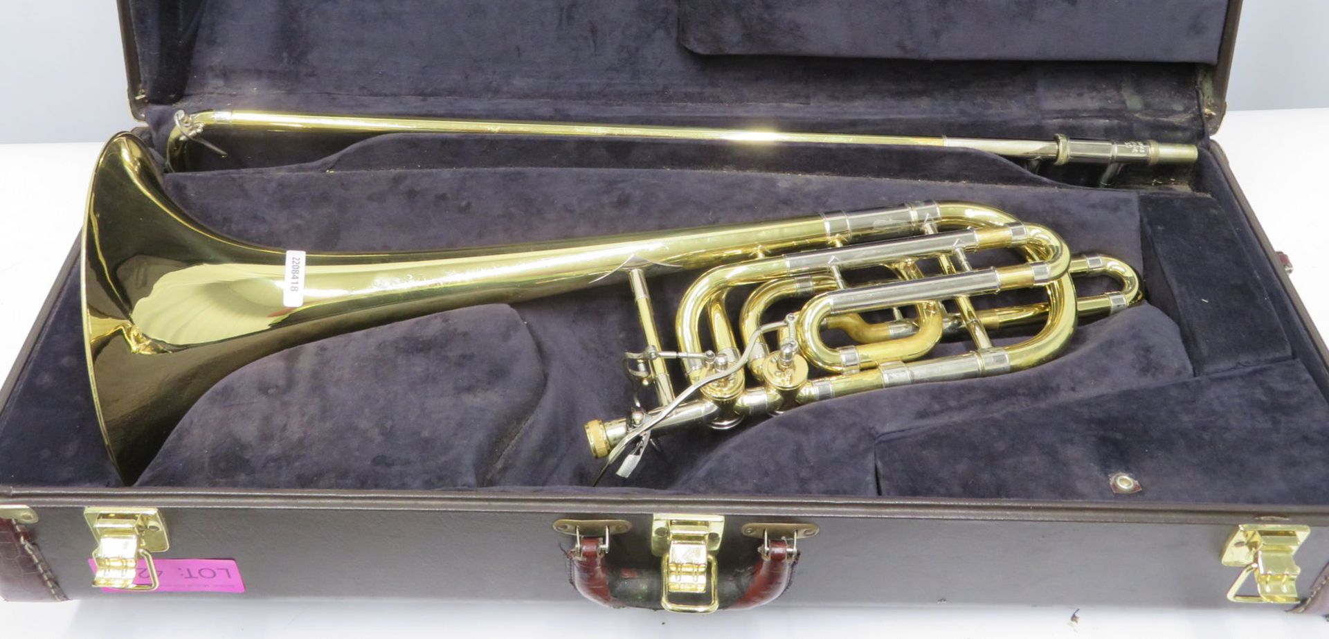 Bach Stradivarius model 50BL trombone with case. Serial number: 42323.