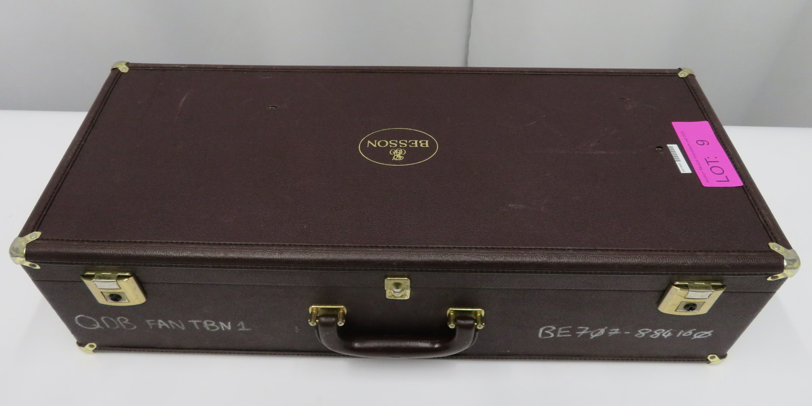 Besson International BE707 fanfare trumpet with case. Serial number: 884160. - Image 17 of 17