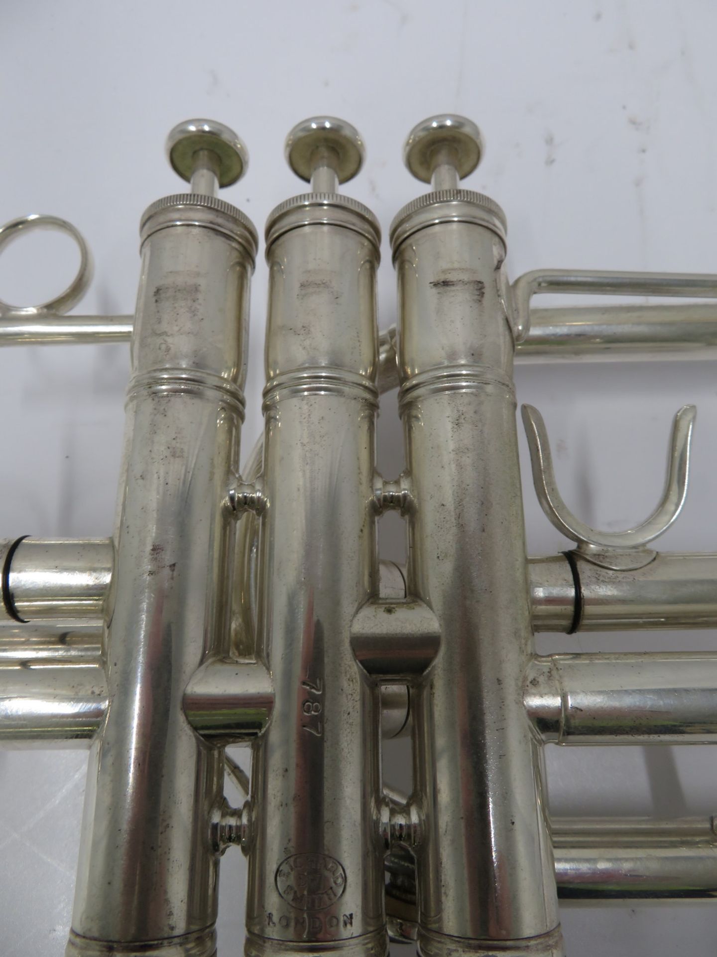 Smith-Watkins fanfare trumpet with case. Serial number: 787. - Image 5 of 14