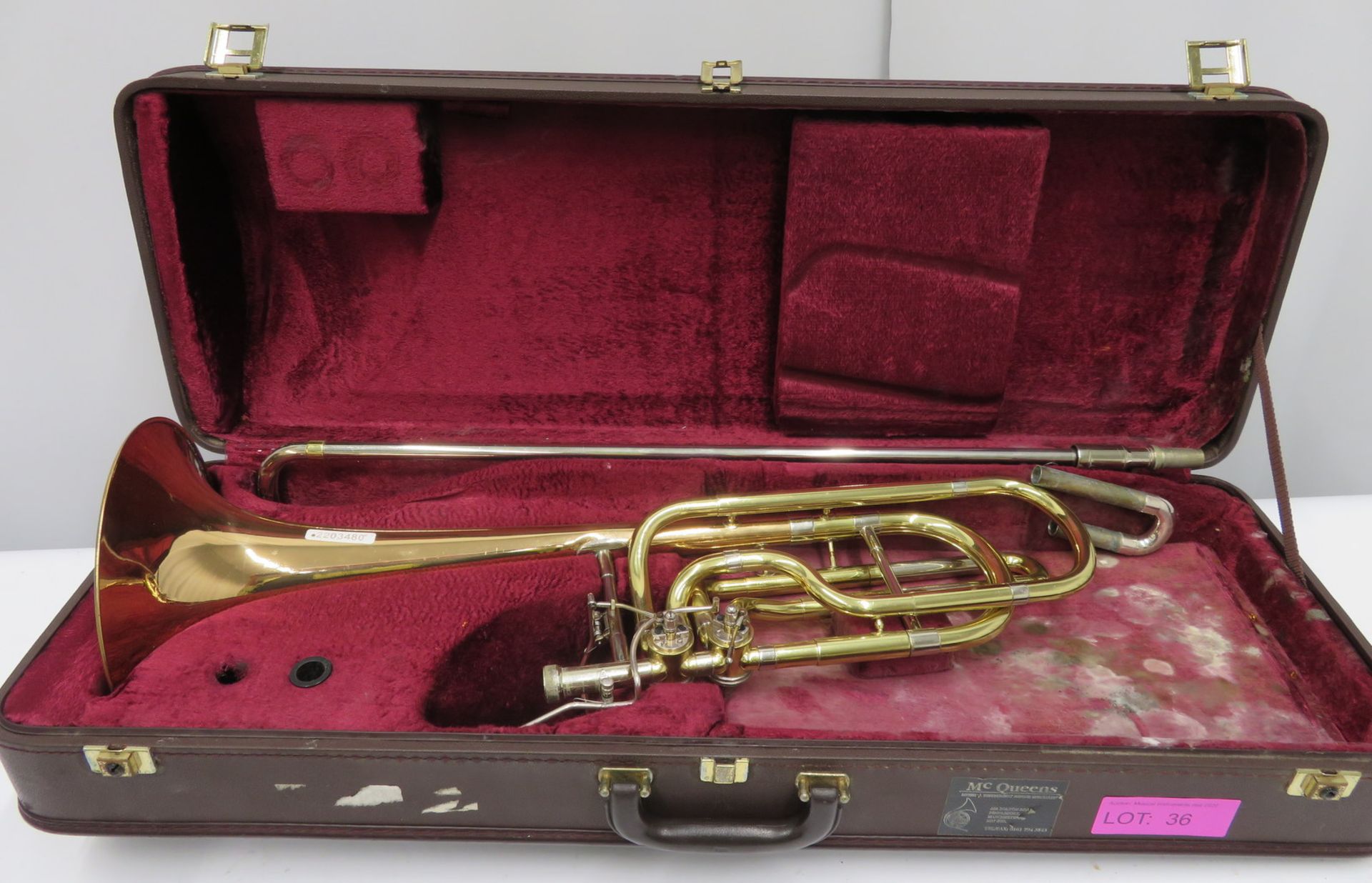 Besson Sovereign trombone with case. Serial number: 830422.