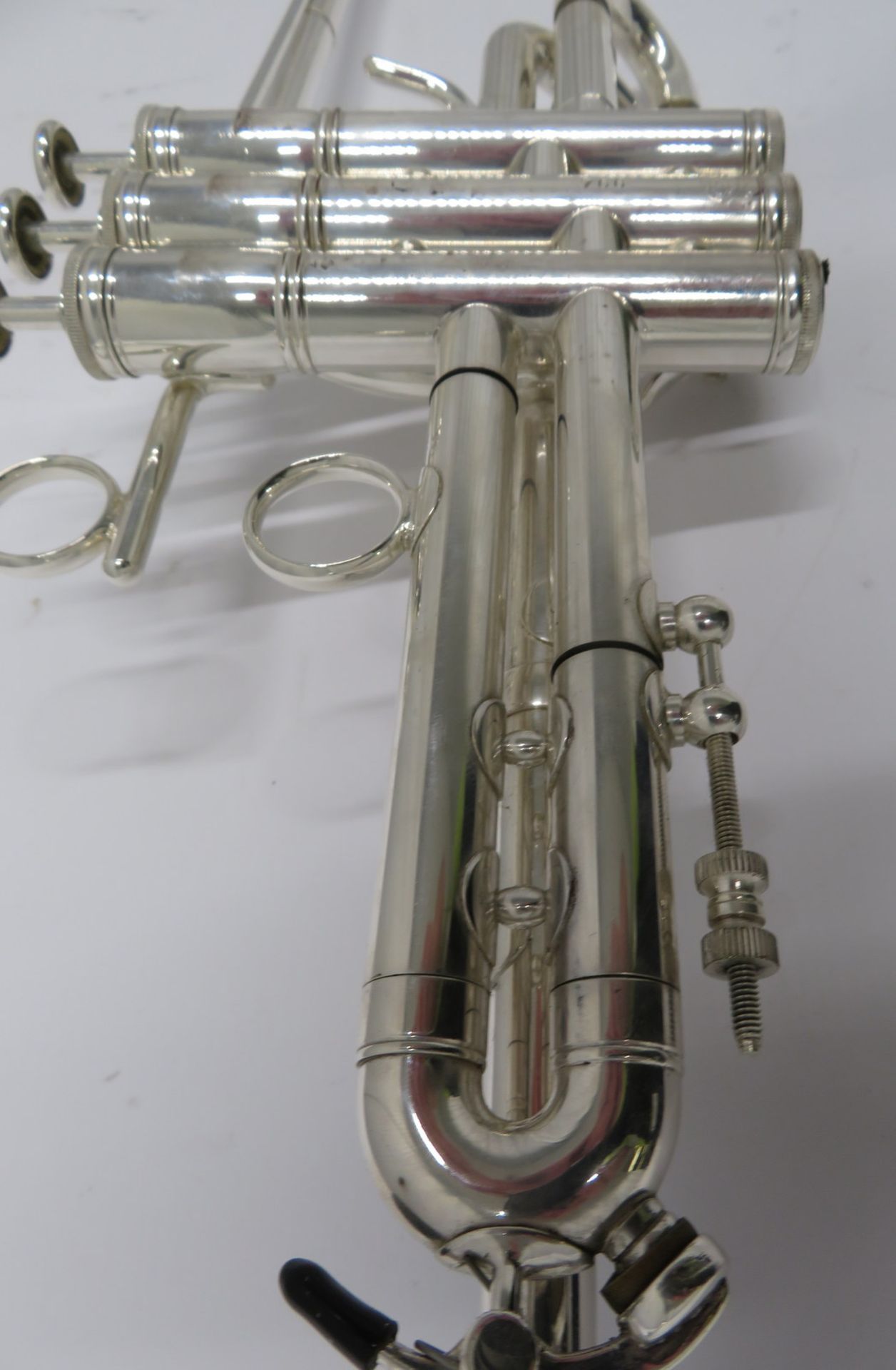 Smith-Watkins fanfare trumpet with case. Serial number: 766. - Image 9 of 14