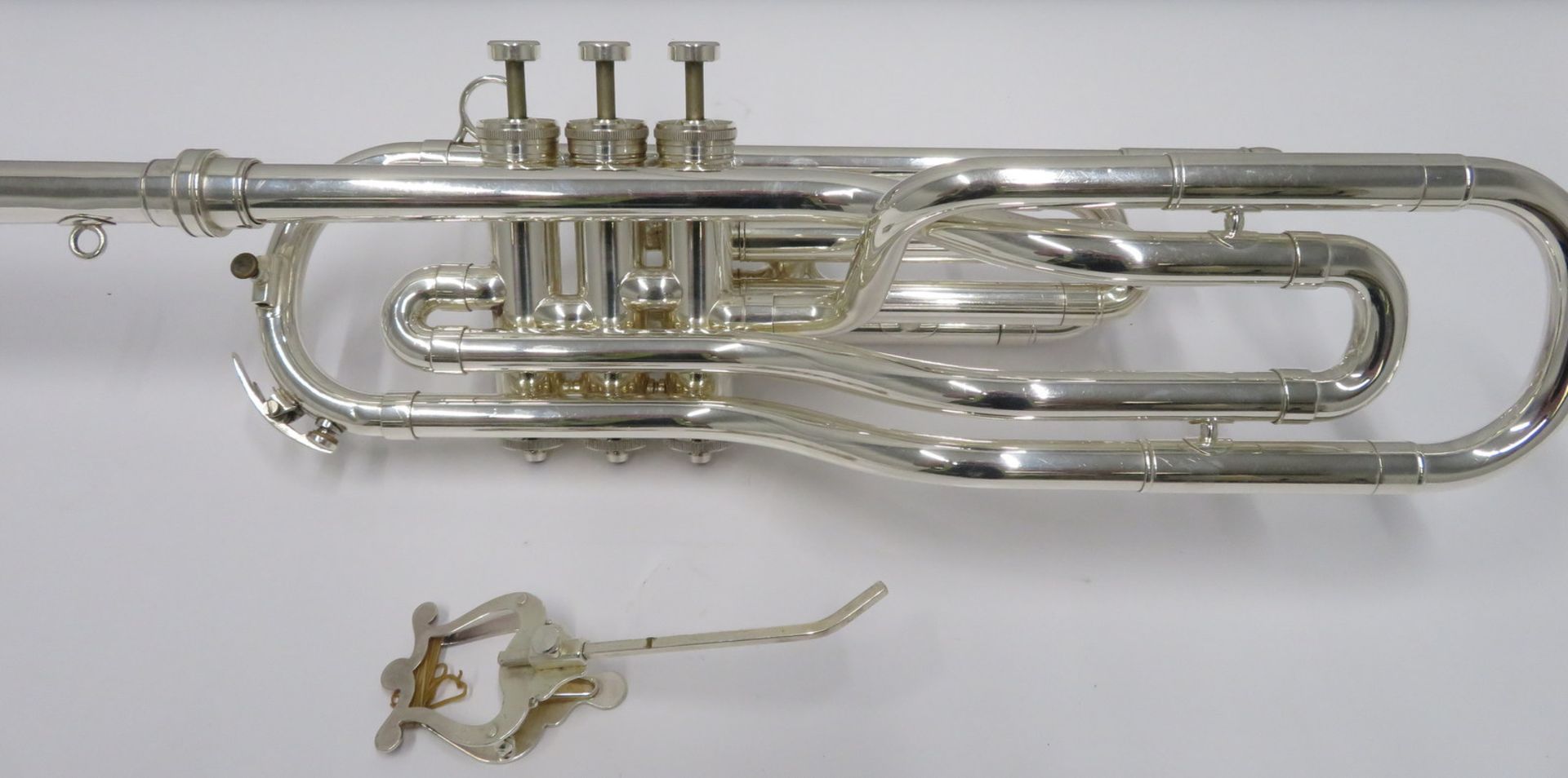 Besson International BE708 fanfare trumpet with case. Serial number: 887800. - Image 12 of 14