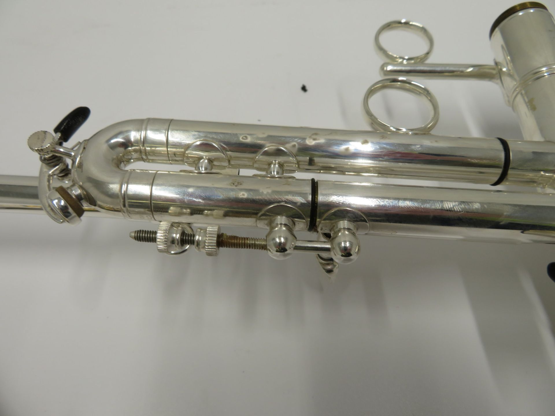 Smith-Watkins fanfare trumpet with case. Serial number: 768. - Image 11 of 16