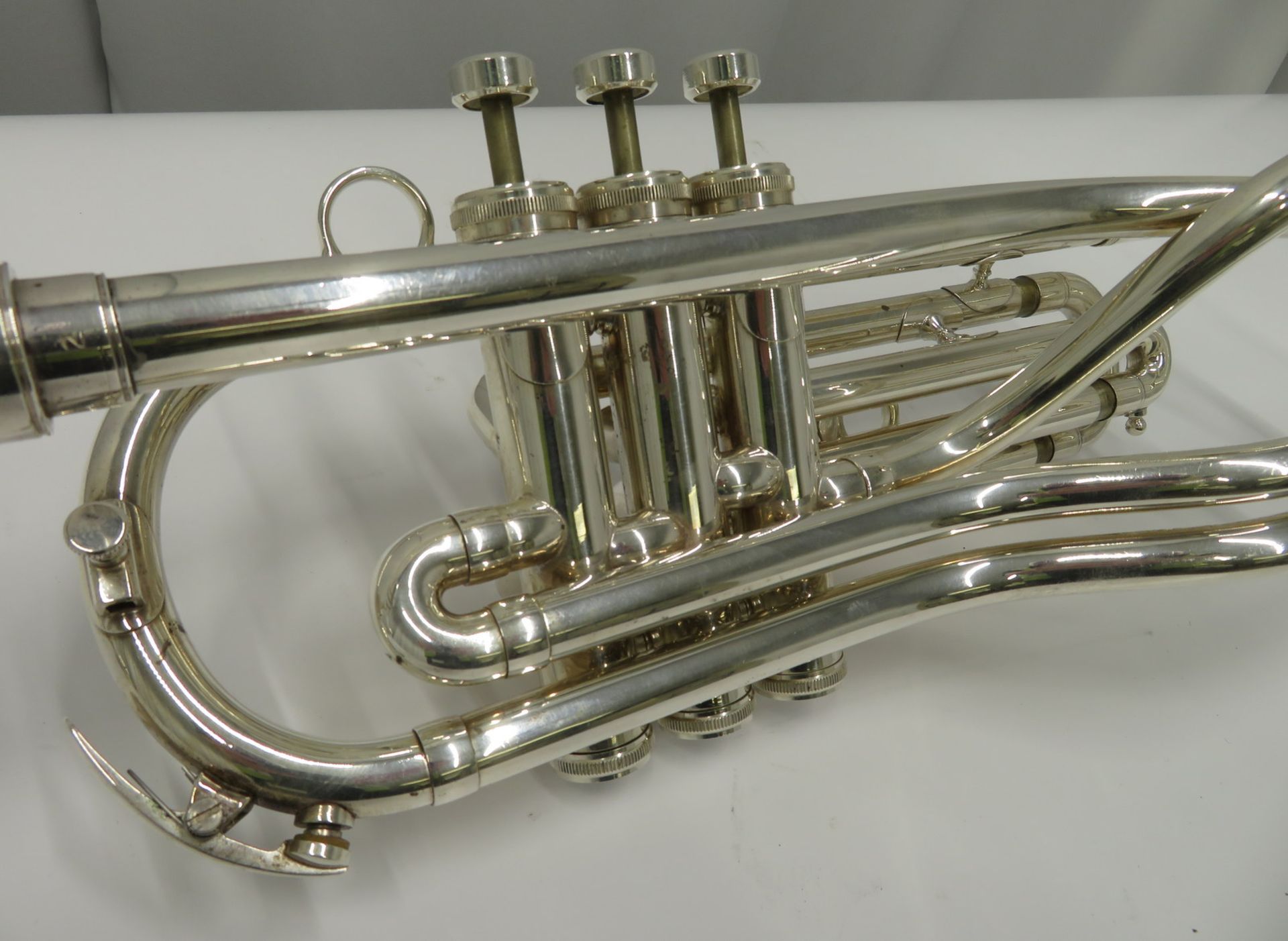 Besson International BE707 fanfare trumpet with case. Serial number: 884160. - Image 16 of 17