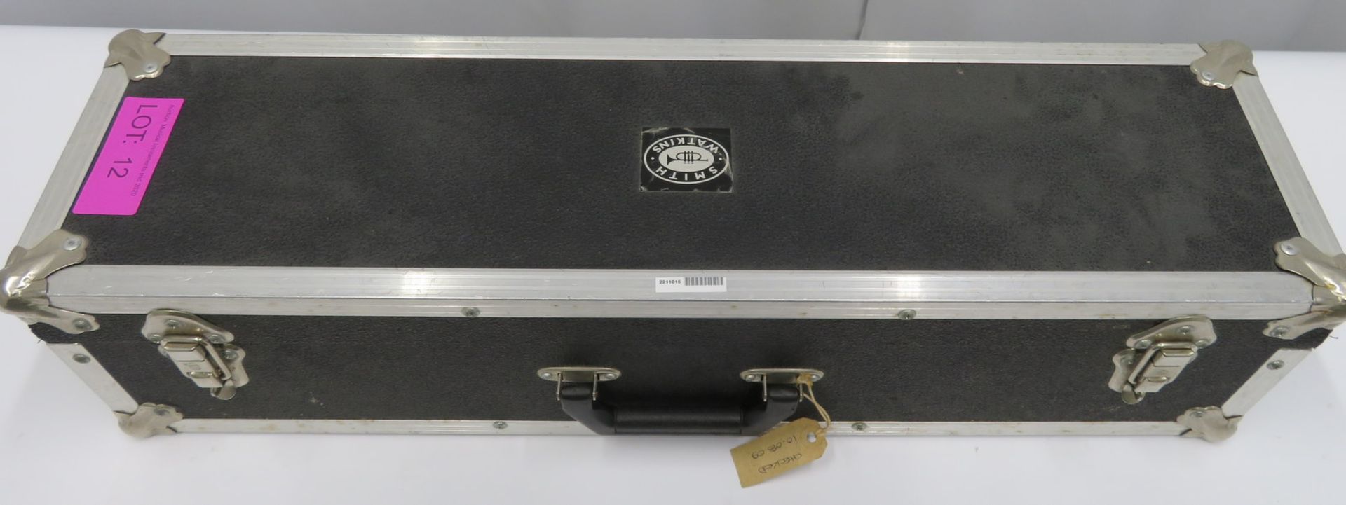 Smith-Watkins fanfare trumpet with case. Serial number: 768. - Image 16 of 16
