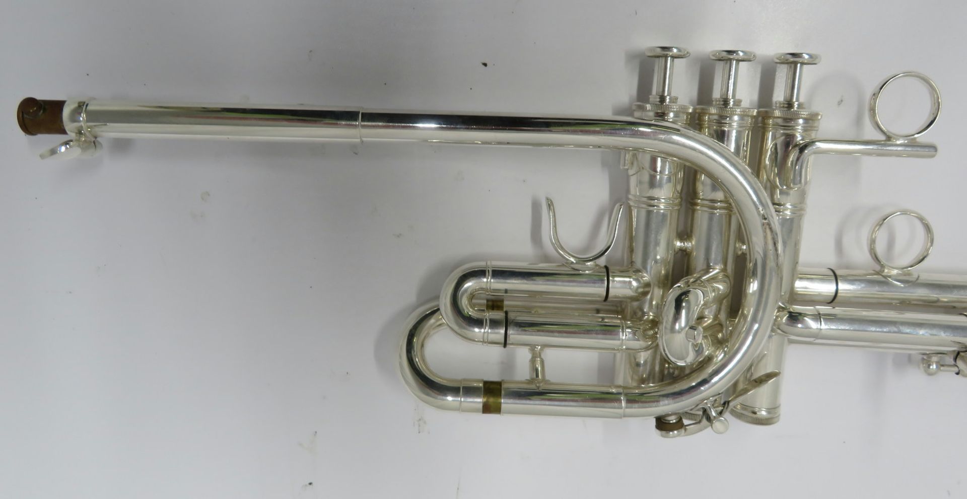 Smith-Watkins fanfare trumpet with case. Serial number: 766. - Image 13 of 14