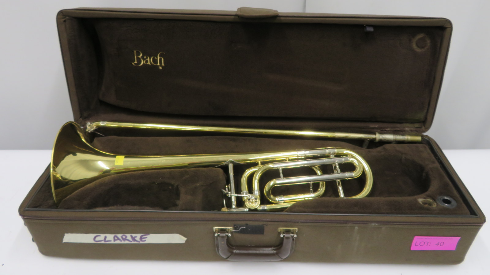 Bach Stradivarius model 42 trombone with case. Serial number: 41064.