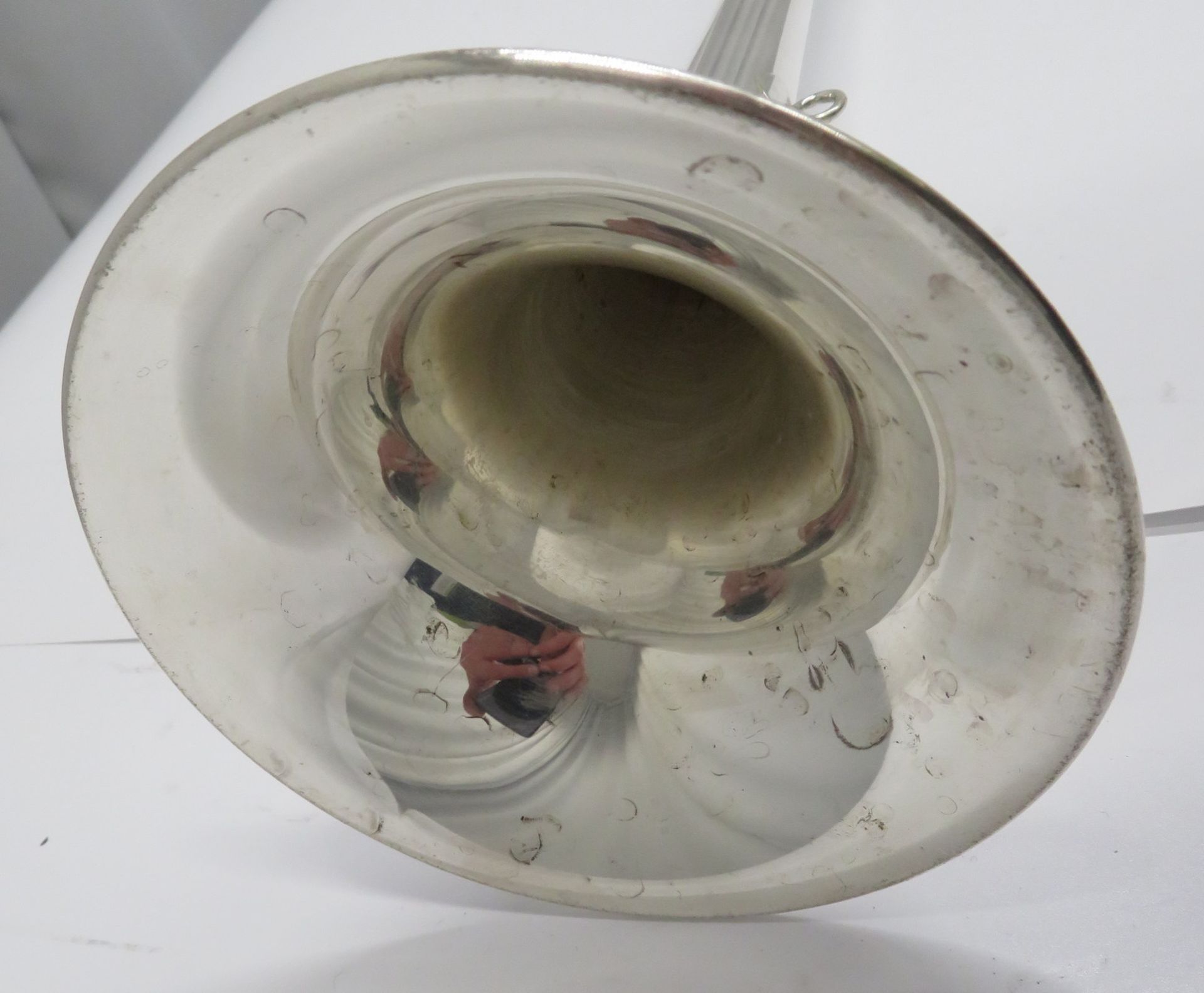 Smith-Watkins fanfare trumpet with case. Serial number: 787. - Image 12 of 14