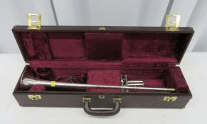 Besson 706 International fanfare trumpet with case. Serial number: 836298.