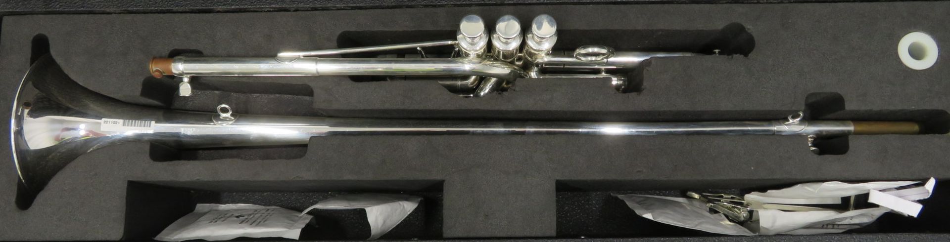 Smith-Watkins fanfare trumpet with case. Serial number: 766. - Image 2 of 14