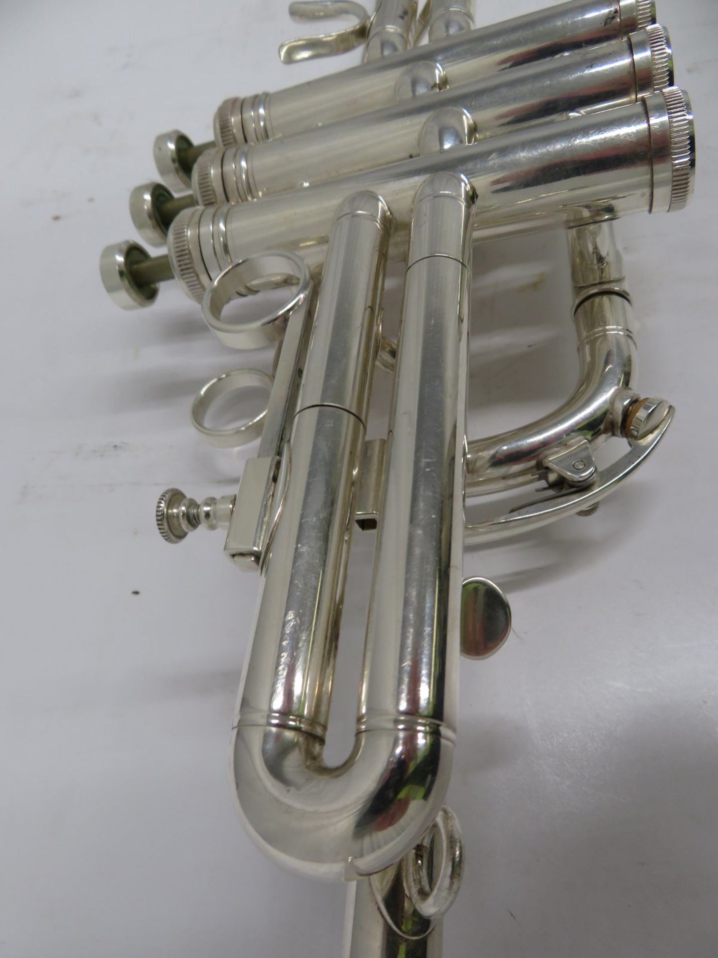 Besson International BE706 fanfare trumpet with case. Serial number: 889469. - Image 7 of 11