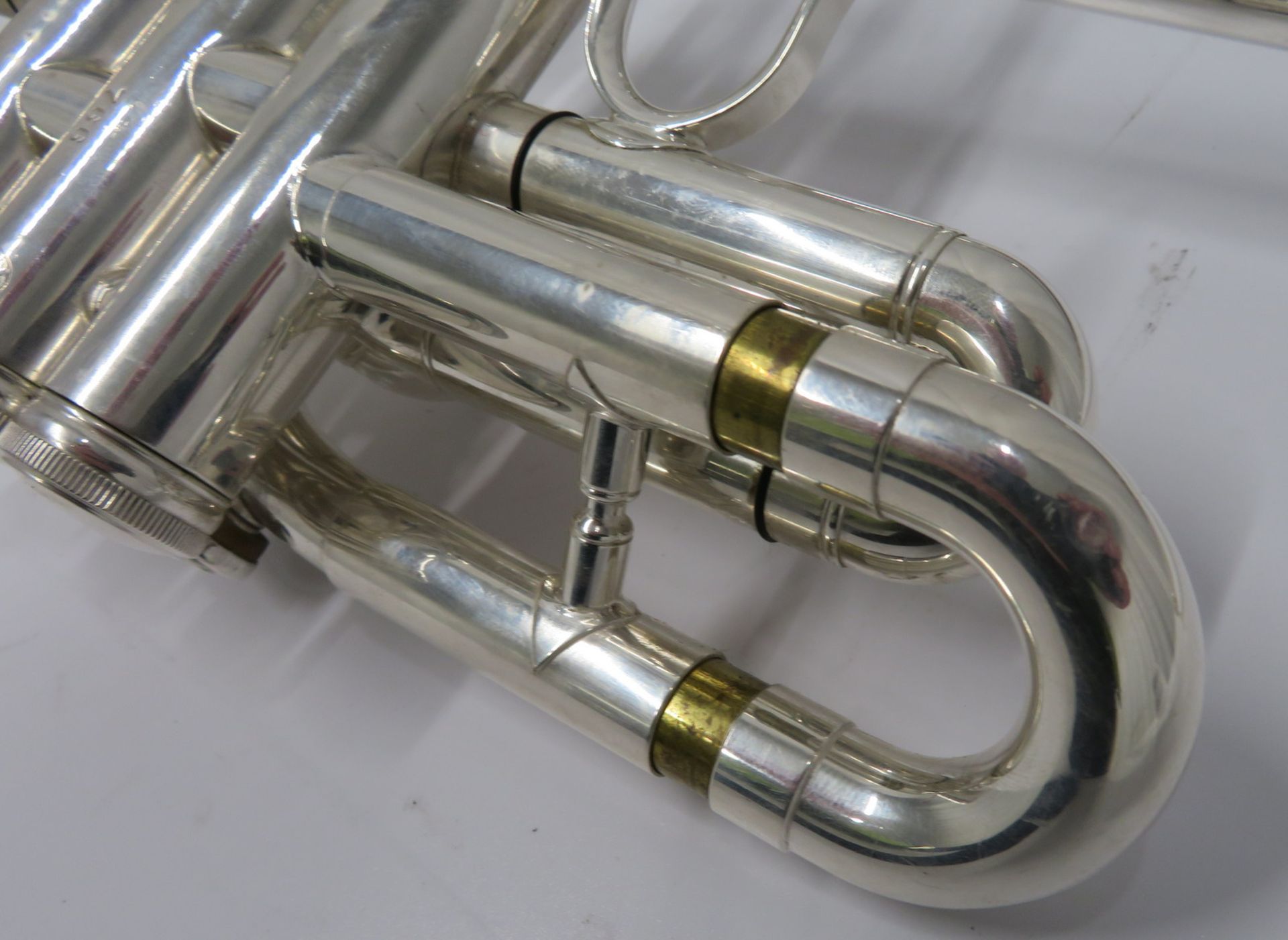Smith-Watkins fanfare trumpet with case. Serial number: 766. - Image 7 of 14