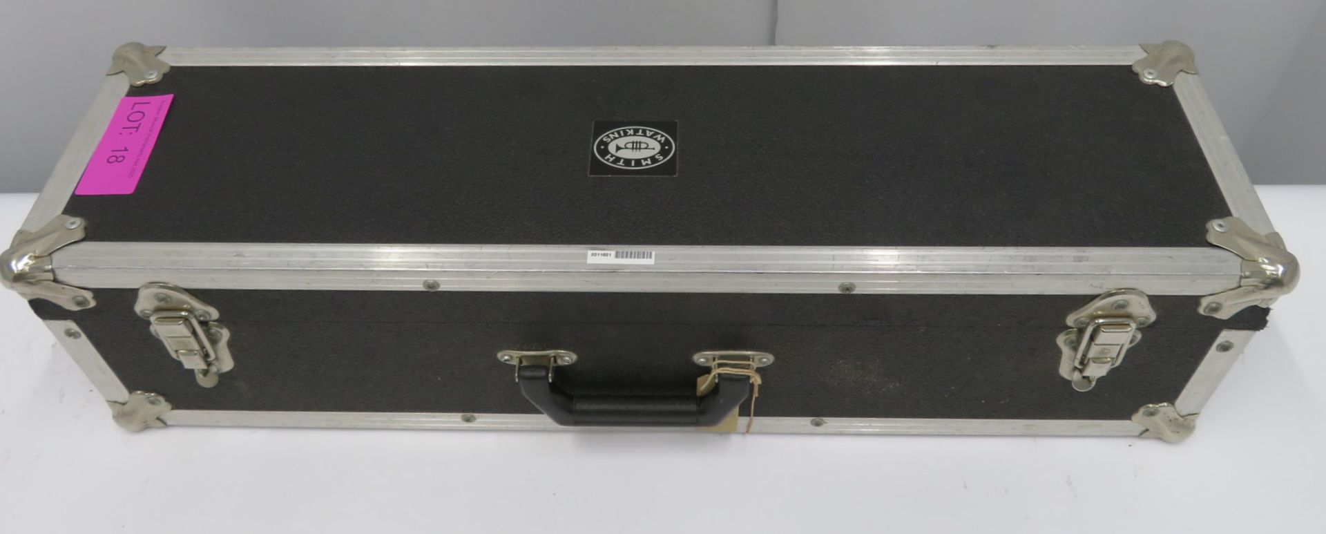 Smith-Watkins fanfare trumpet with case. Serial number: 766. - Image 14 of 14