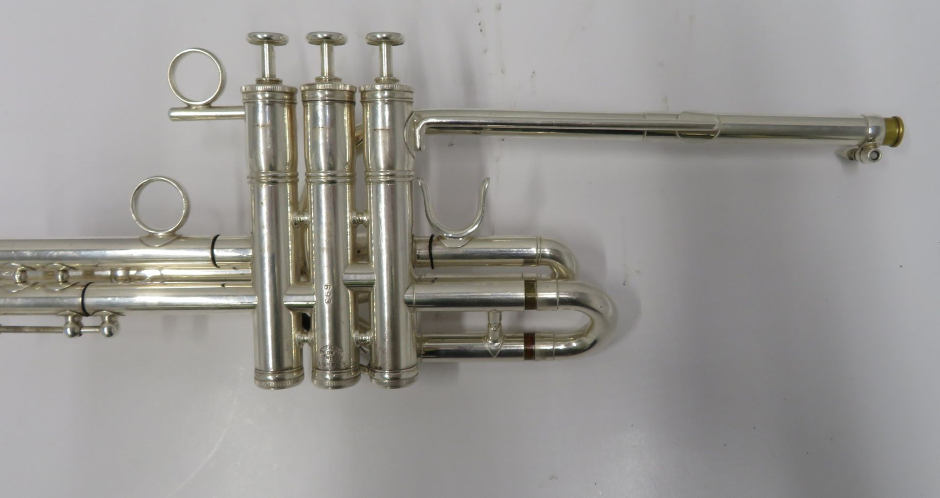 Smith-Watkins fanfare trumpet with case. Serial number: 693. - Image 4 of 16