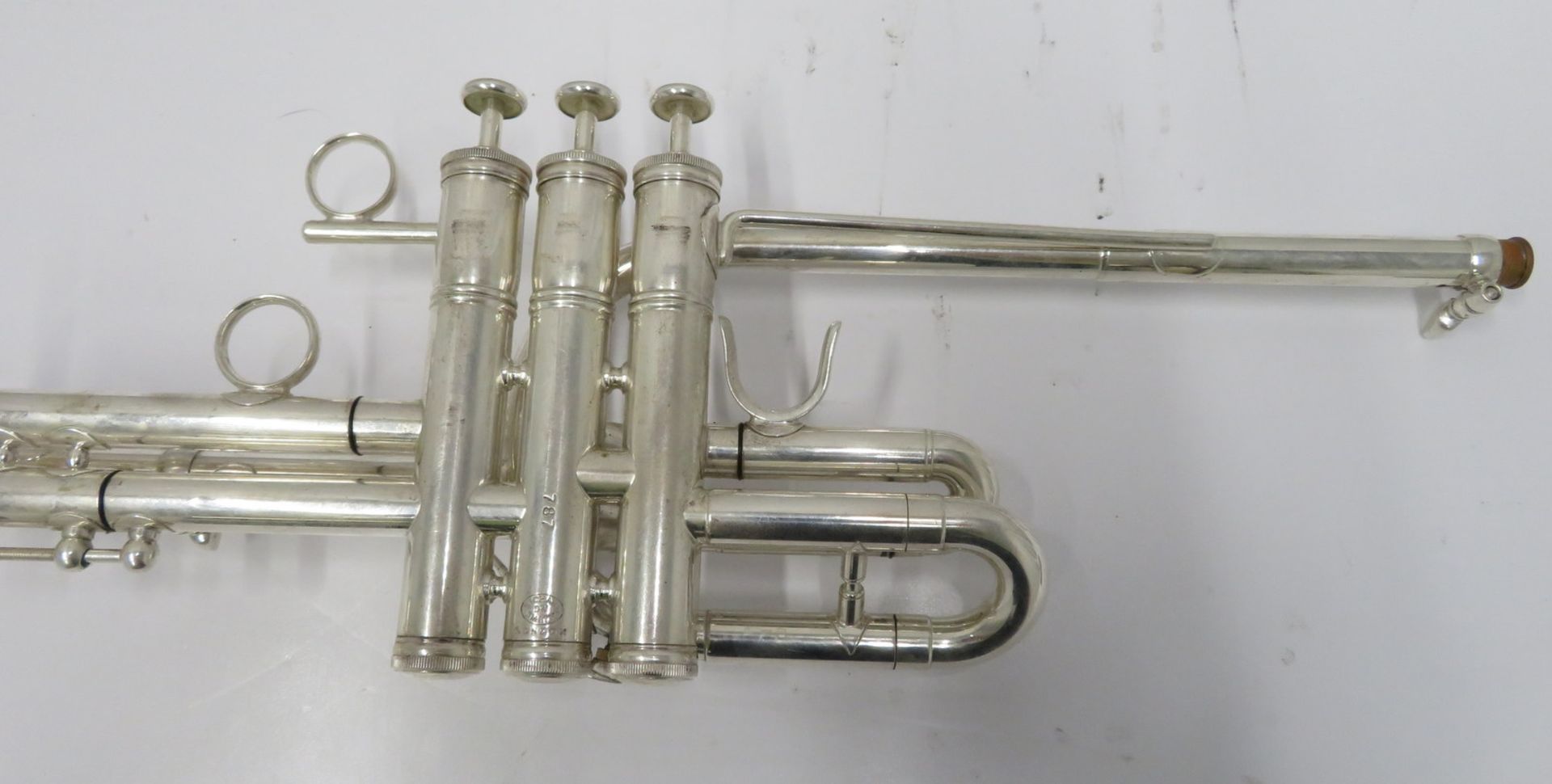 Smith-Watkins fanfare trumpet with case. Serial number: 787. - Image 4 of 14