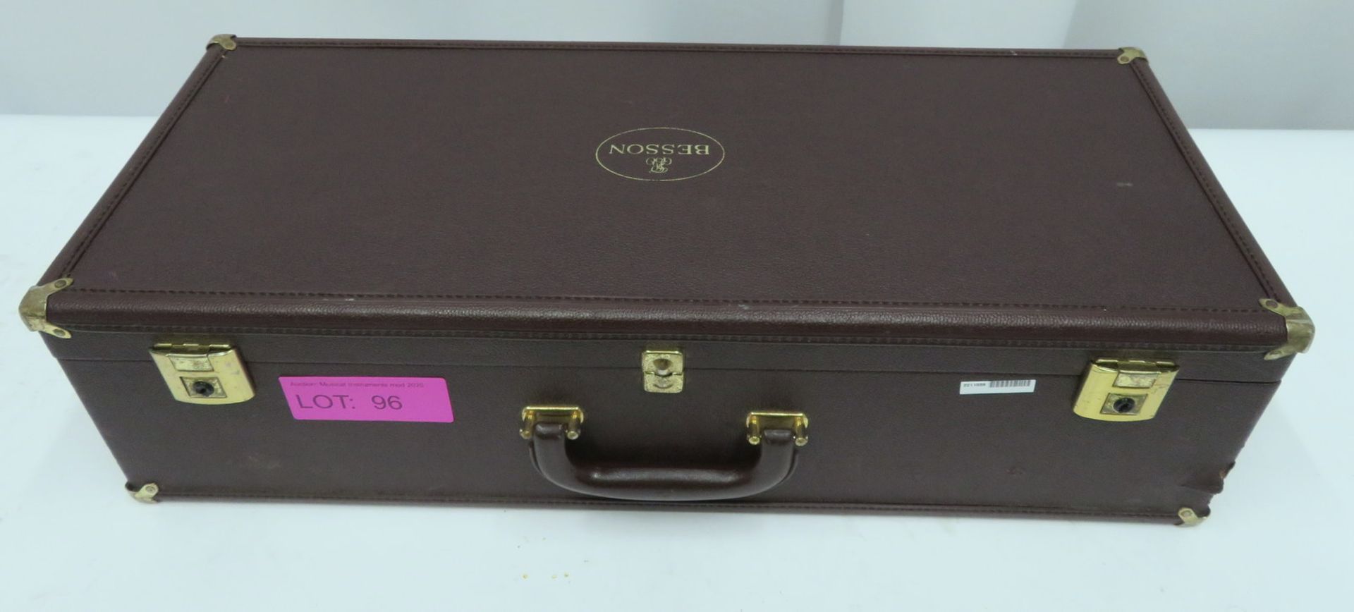 Besson International BE708 fanfare trumpet with case. Serial number: 888881. - Image 15 of 15