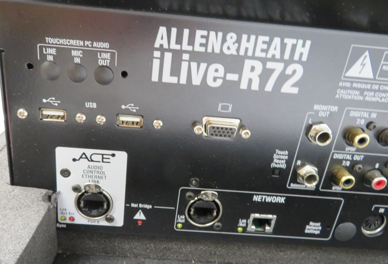 Allen & Heath iLive-R72 mixing desk in flight case. Serial number: 720762. - Image 8 of 9