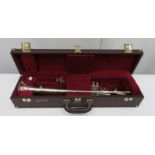 Besson BE706 International fanfare trumpet with case. Serial number: 885985.