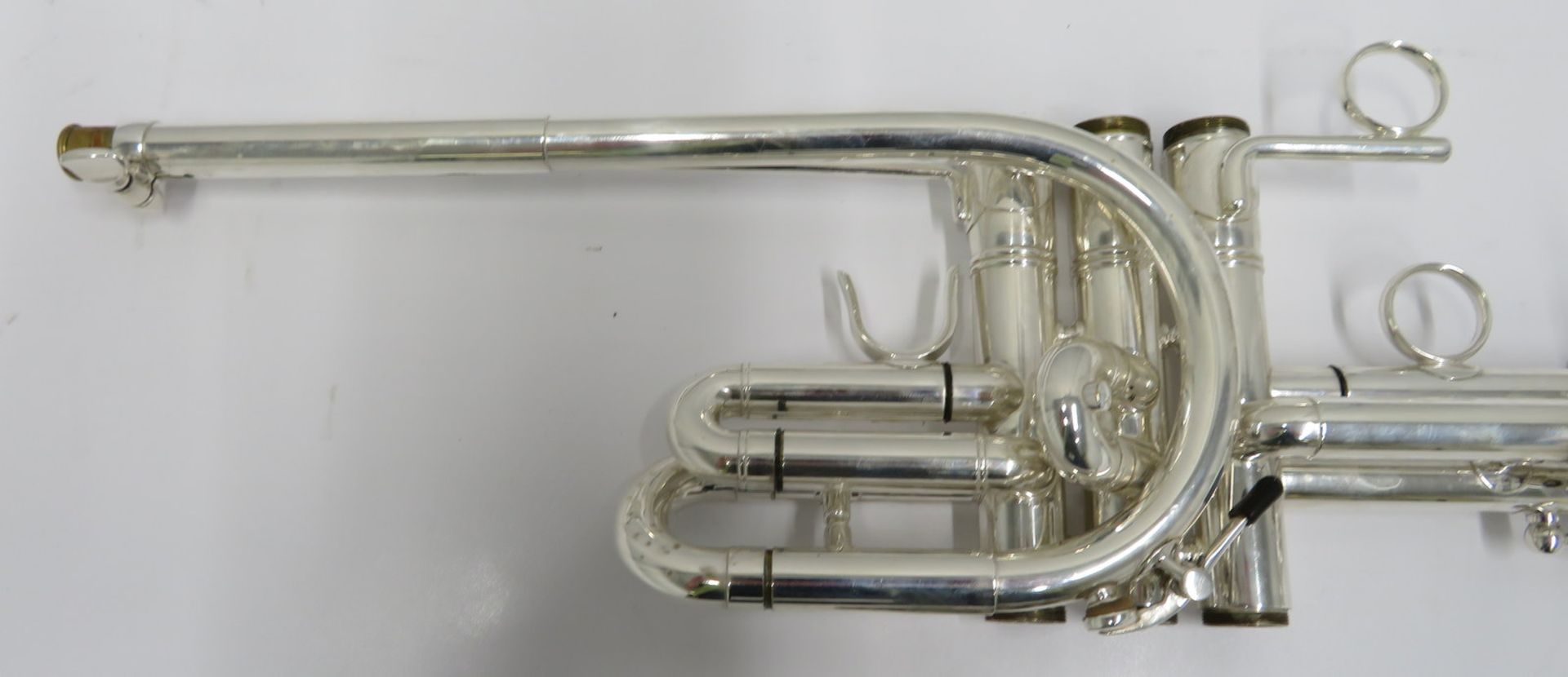 Smith-Watkins fanfare trumpet with case. Serial number: 768. - Image 14 of 16