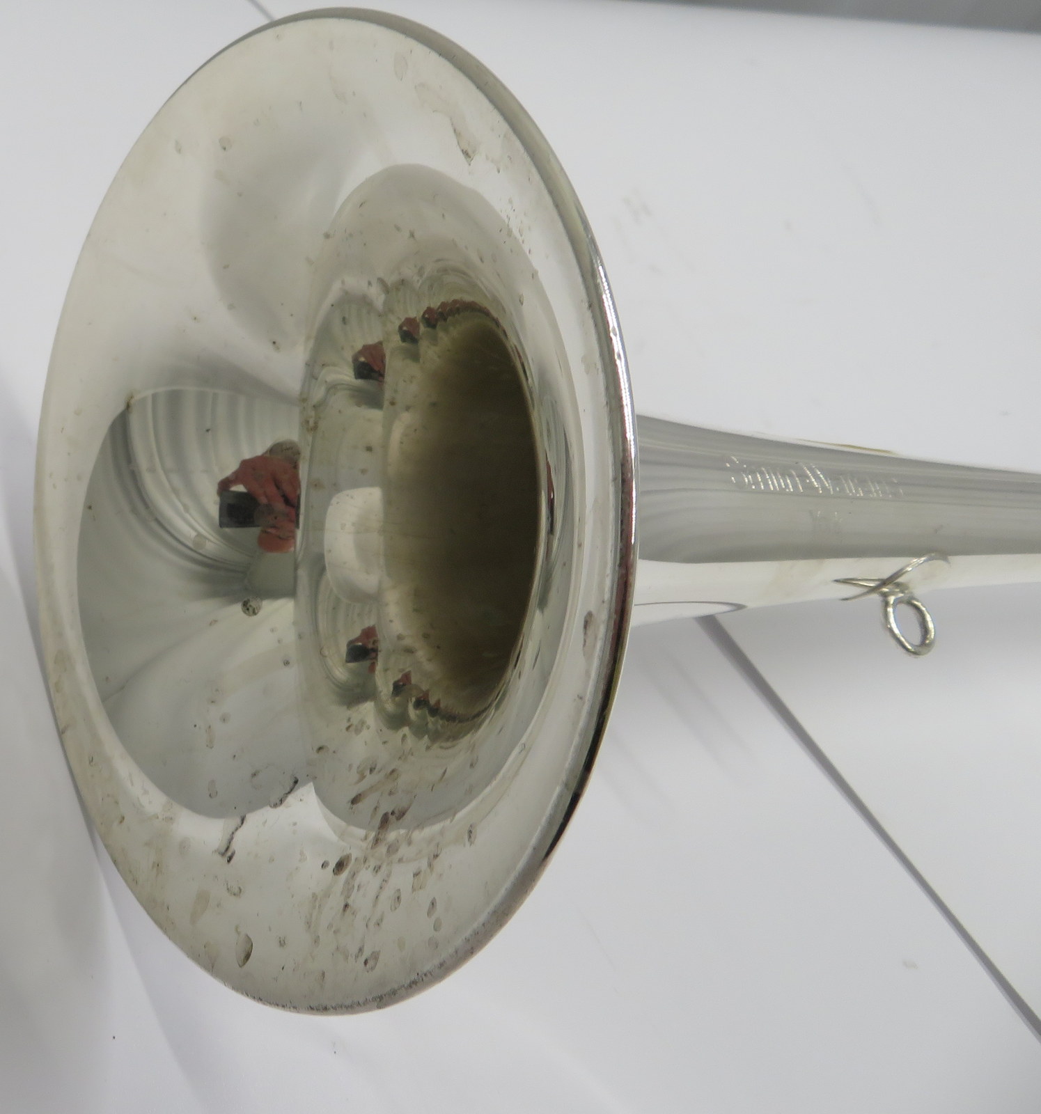 Smith-Watkins fanfare trumpet with case. Serial number: 779. - Image 13 of 14