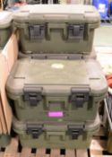 5x Cambo Green Plastic Food Container L650 x W440 x H310mm.