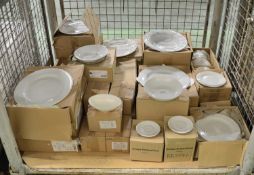 White Ceramic Plates. Bowls. Saucers.