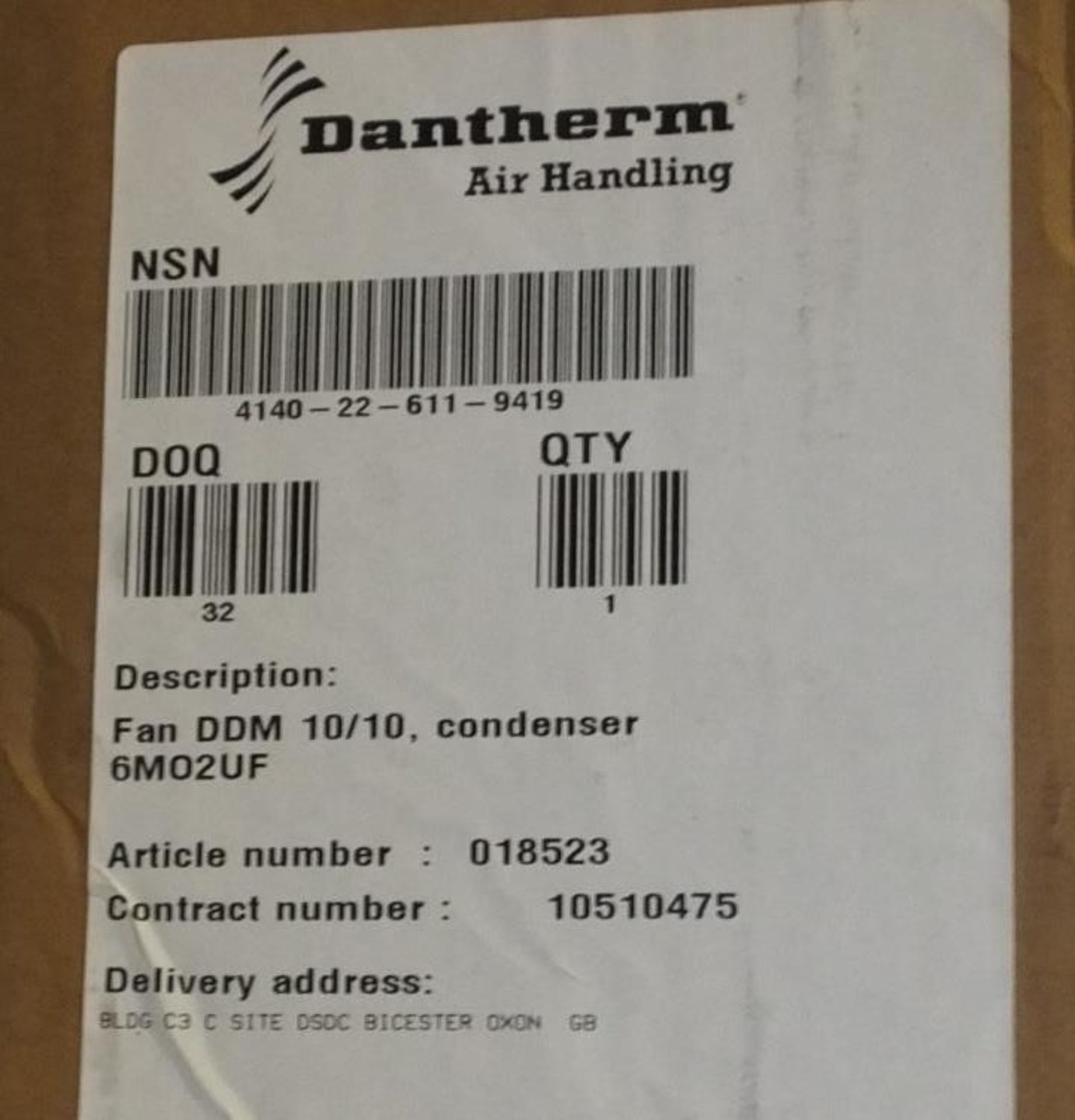 Dantherm Spares 4140226119419 Fan DDM 10/10 Condenser 6MO2UF - Image 3 of 3