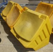 3x Plastic salt grit bins