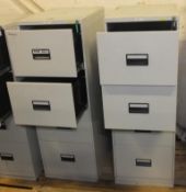 2x 4 Drawer Filing Cabinets L470 x W620 x H1330mm.