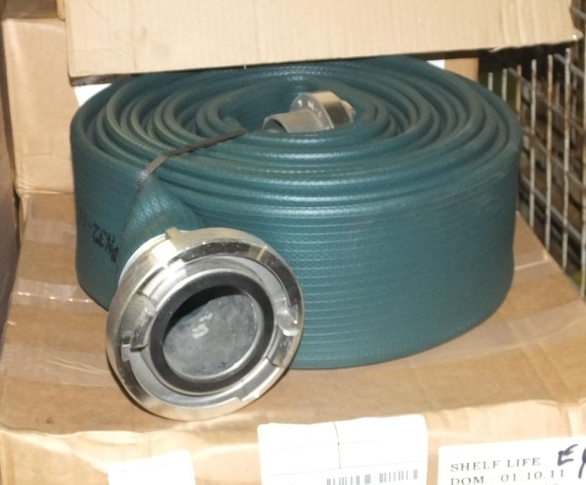 10x Hose Layflat 75mm Bore x 10m c/w 75mm Storz Couplings - Image 2 of 3