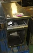 Stainless Steel Kitchen Unit W400 x D900 x H870mm - Parts missing.