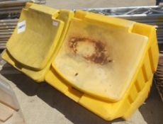 2x Plastic salt grit bins