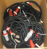 10x Extension Cable Assembly 63A 3-PH IP66/IP67