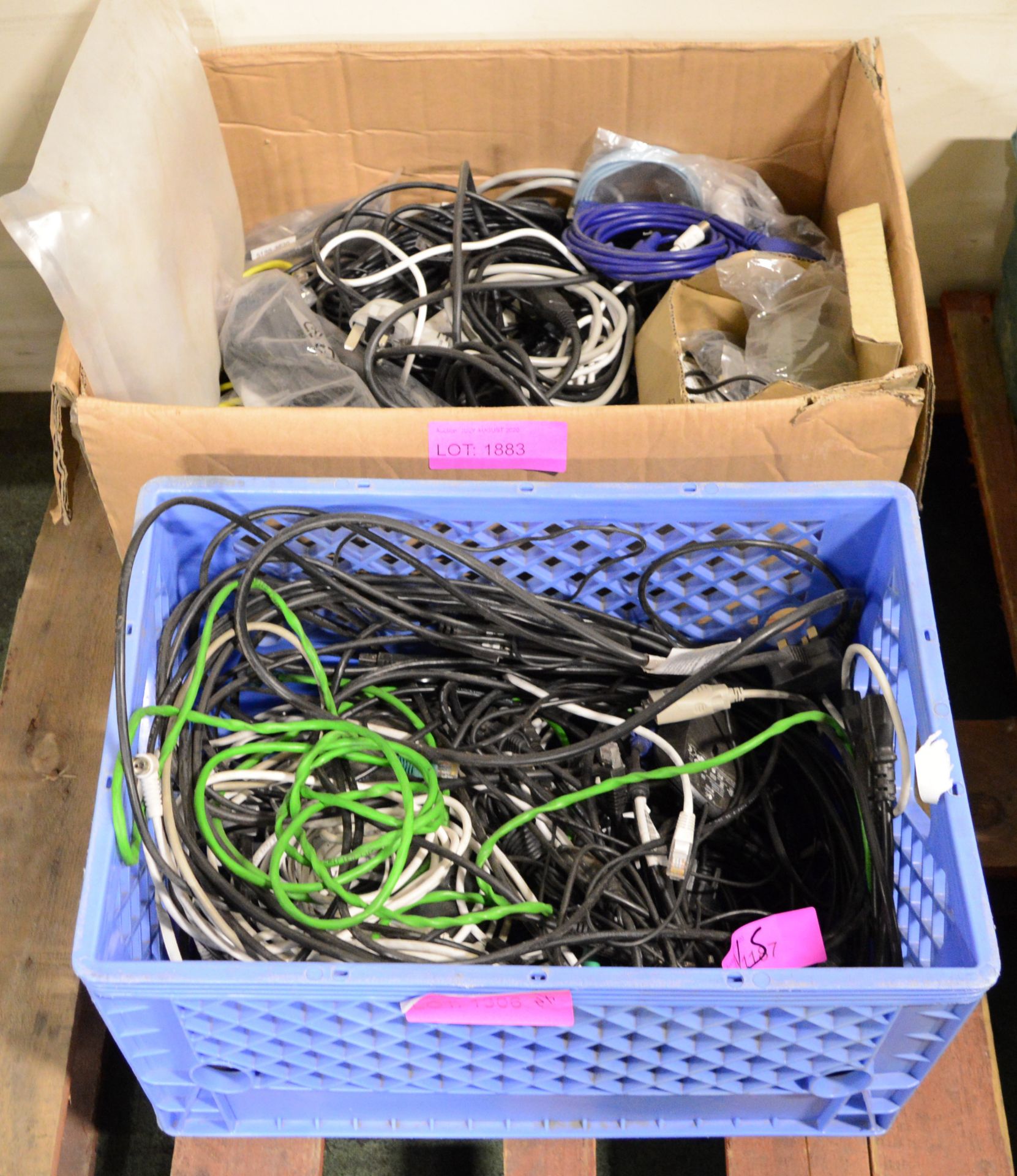 2x Boxes of Assorted Computer Connection Leads.