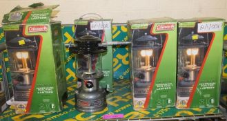 4x Coleman Premium Powerhouse Dual Fuel Lanterns