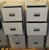 2x 4 Drawer Filing Cabinets L470 x W620 x H1330mm.