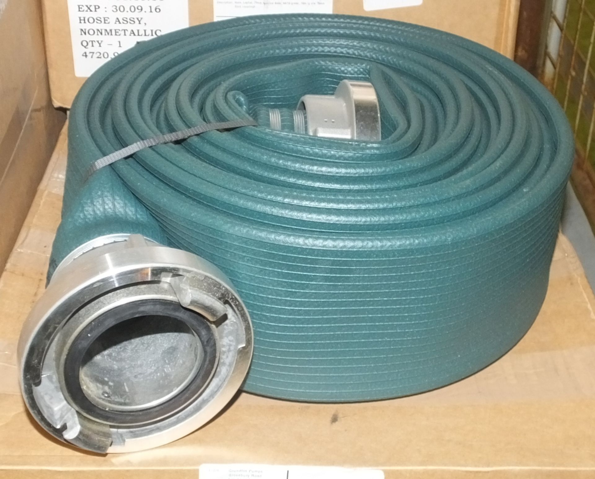 10x Hose Layflat 75mm Bore x 10m c/w 75mm Storz Couplings - Image 2 of 3