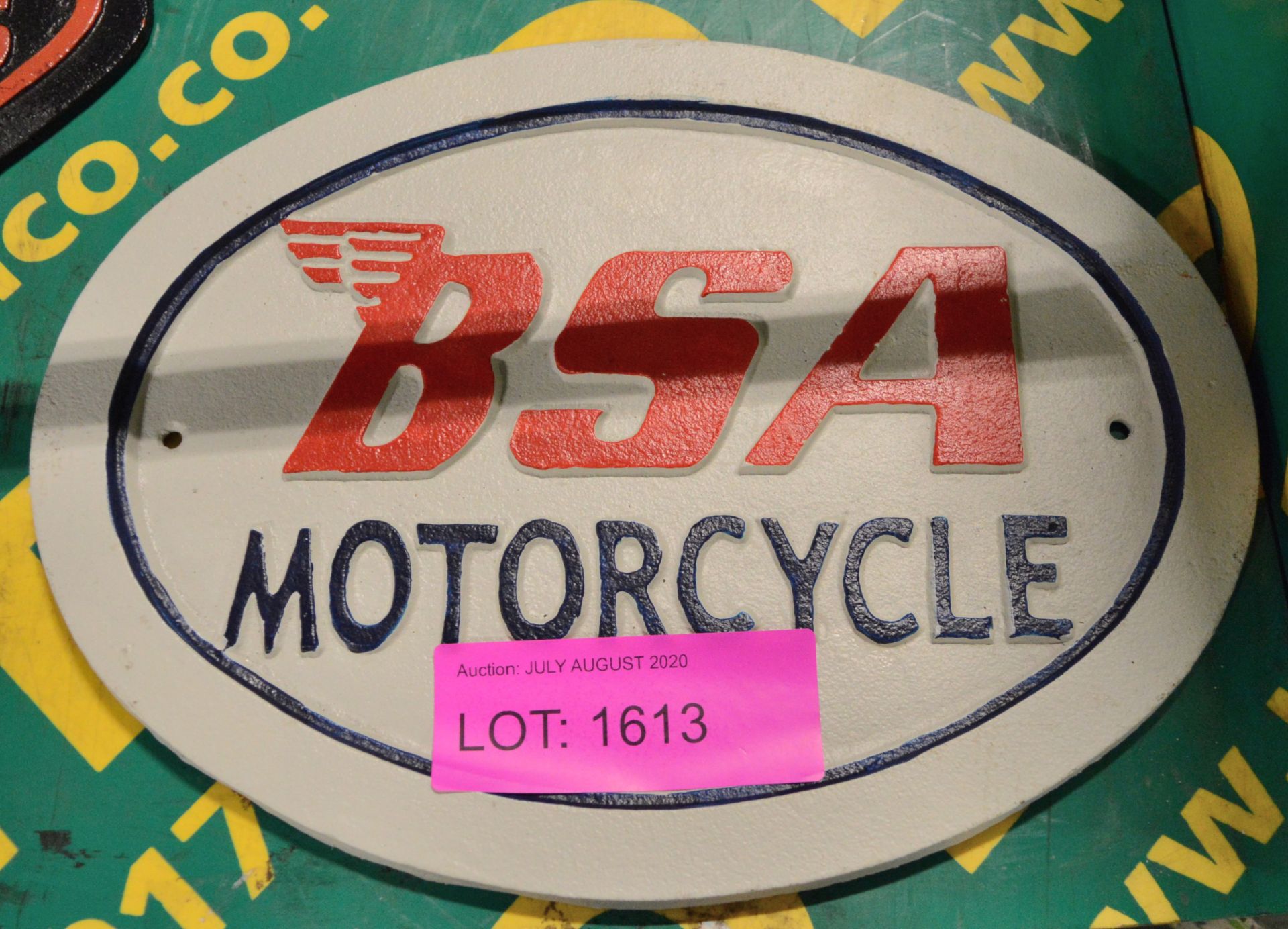 BSA Cast Sign.